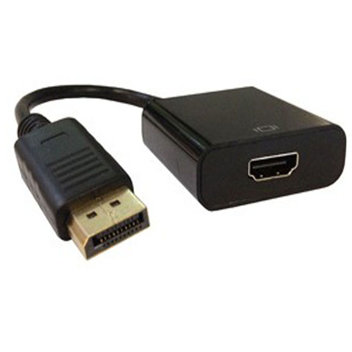 GENERICO - ADAPTADOR DISPLAY PORT MACHO A HDMI HEMBRA, 10 CMS.