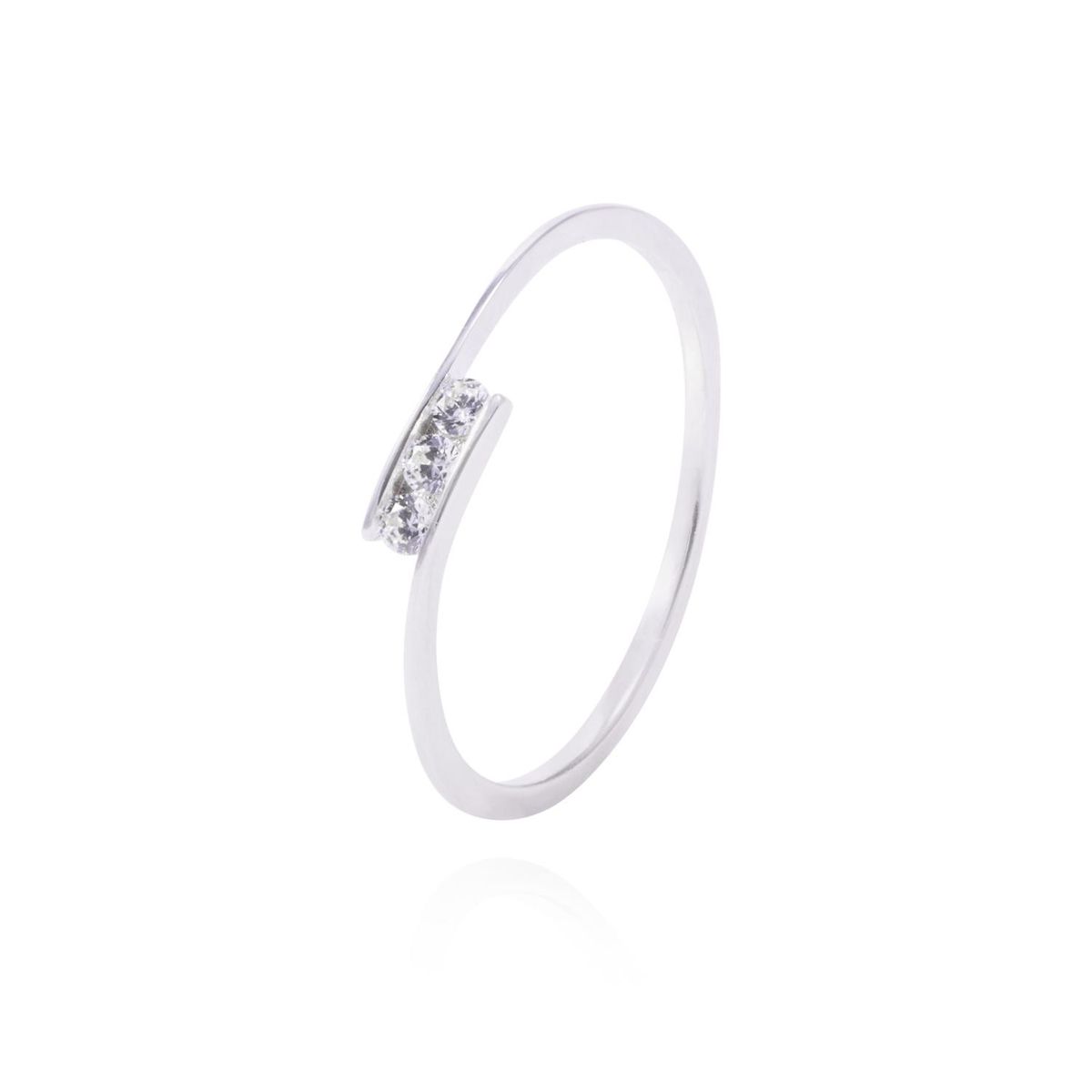 JB JOYAS BARON - Anillo de Plata Esterlina Tres Circones en Línea