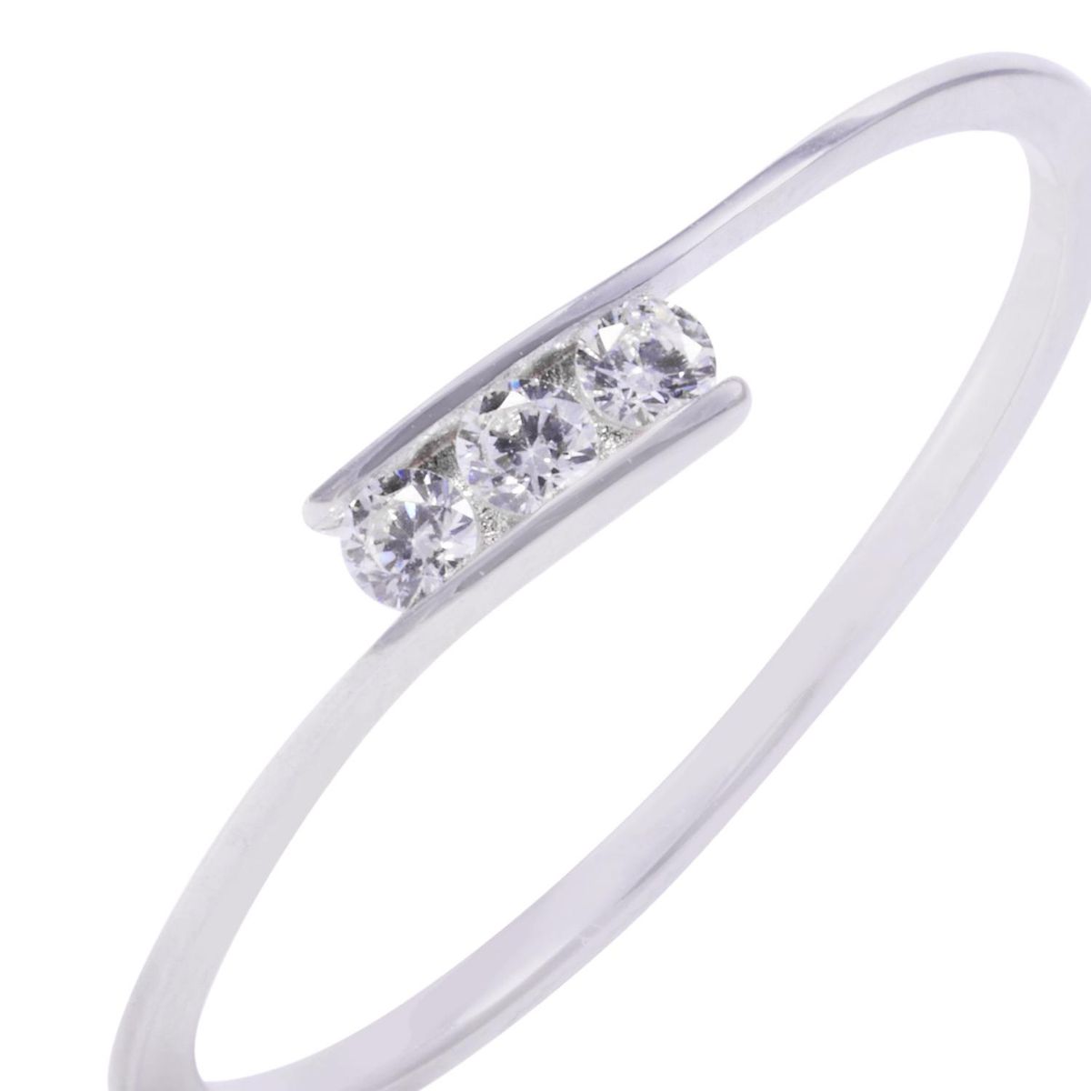 JB JOYAS BARON - Anillo de Plata Esterlina Tres Circones en Línea