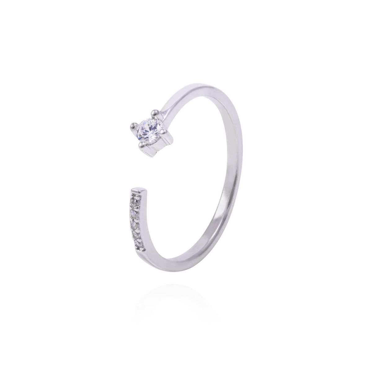 JB JOYAS BARON - Anillo de Plata Esterlina Abierto Con Circones