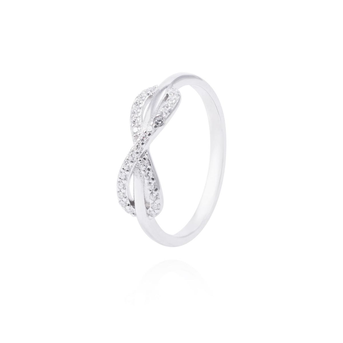 JB JOYAS BARON - Anillo de Plata Esterlina Infinito Con Circonita