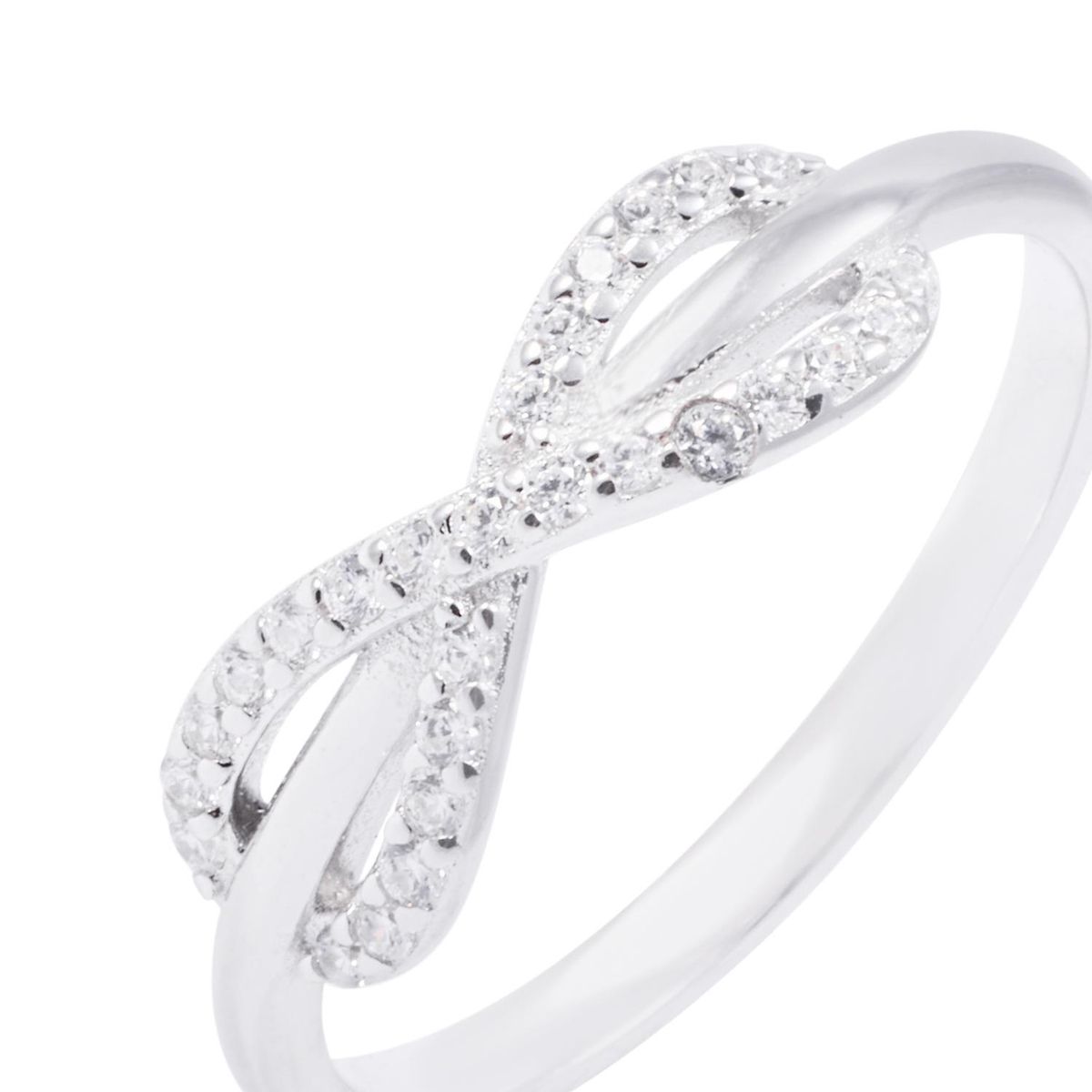 JB JOYAS BARON - Anillo de Plata Esterlina Infinito Con Circonita