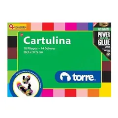 GENERICO - Carpeta Papel Cartulina 18 Hojas 14 Colores