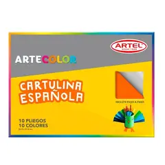 GENERICO - Carpeta Artecolor Cartulina Española 10 Hojas Multicolor