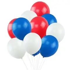 GENERICO - X50 Globos Látex Tricolor 25unid Decoración Fiesta Globos