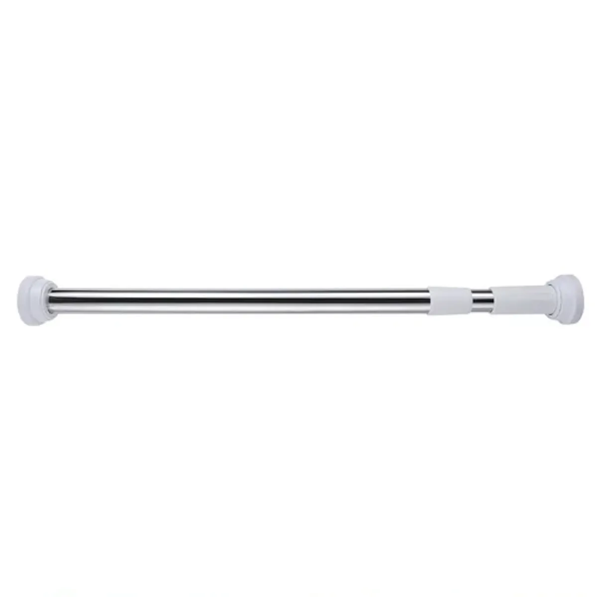 GENERICO - Barra Extensible 110-200cms Cortina De Ducha Acero Cromada Color Gris