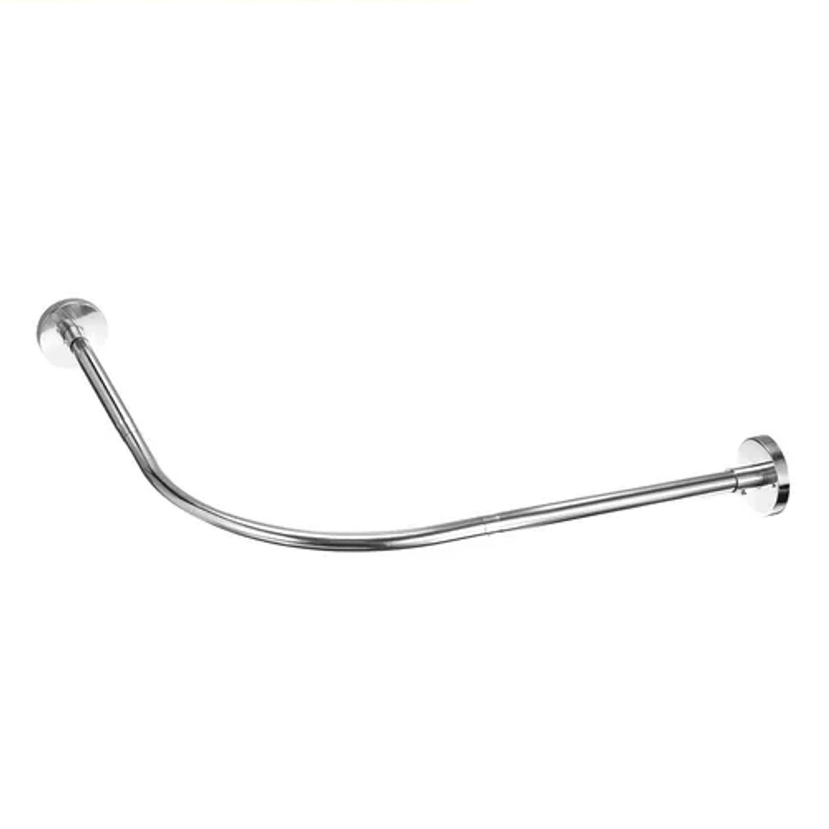 GENERICO - Barra Extensible Cortina De Ducha De Esquina En U 80-110cm Plateado