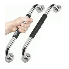 GENERICO - X2 Manillas barra Seguridad Baño Ducha Pasa Manos 50cm Plateado