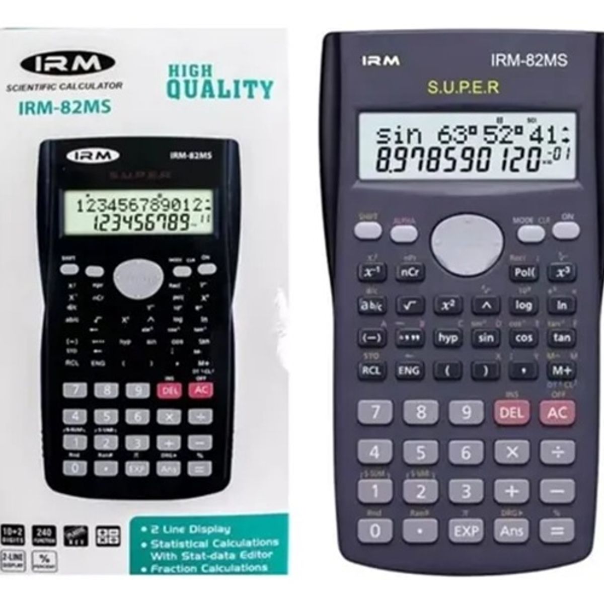 GENERICO - Calculadora científica IRM-82MS NEGRA 240F