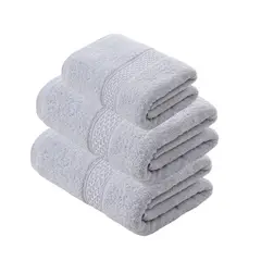 GARSIL - Pack De 3 Toallas De Baño y mano de Algodon gris claro