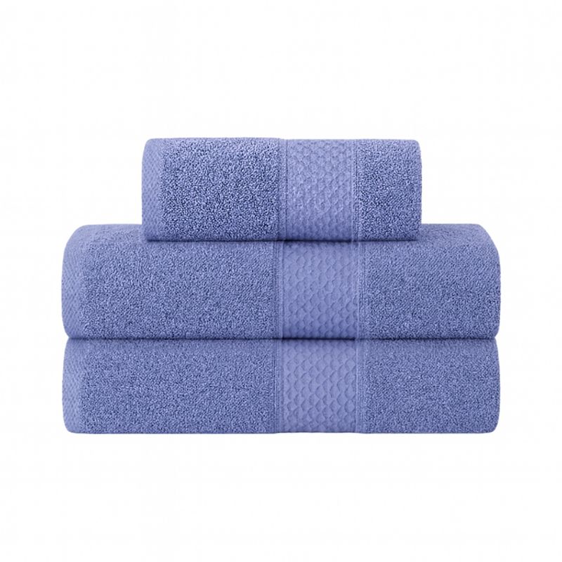 GARSIL - Pack De 3 Toallas De Baño y mano de Algodon Azul