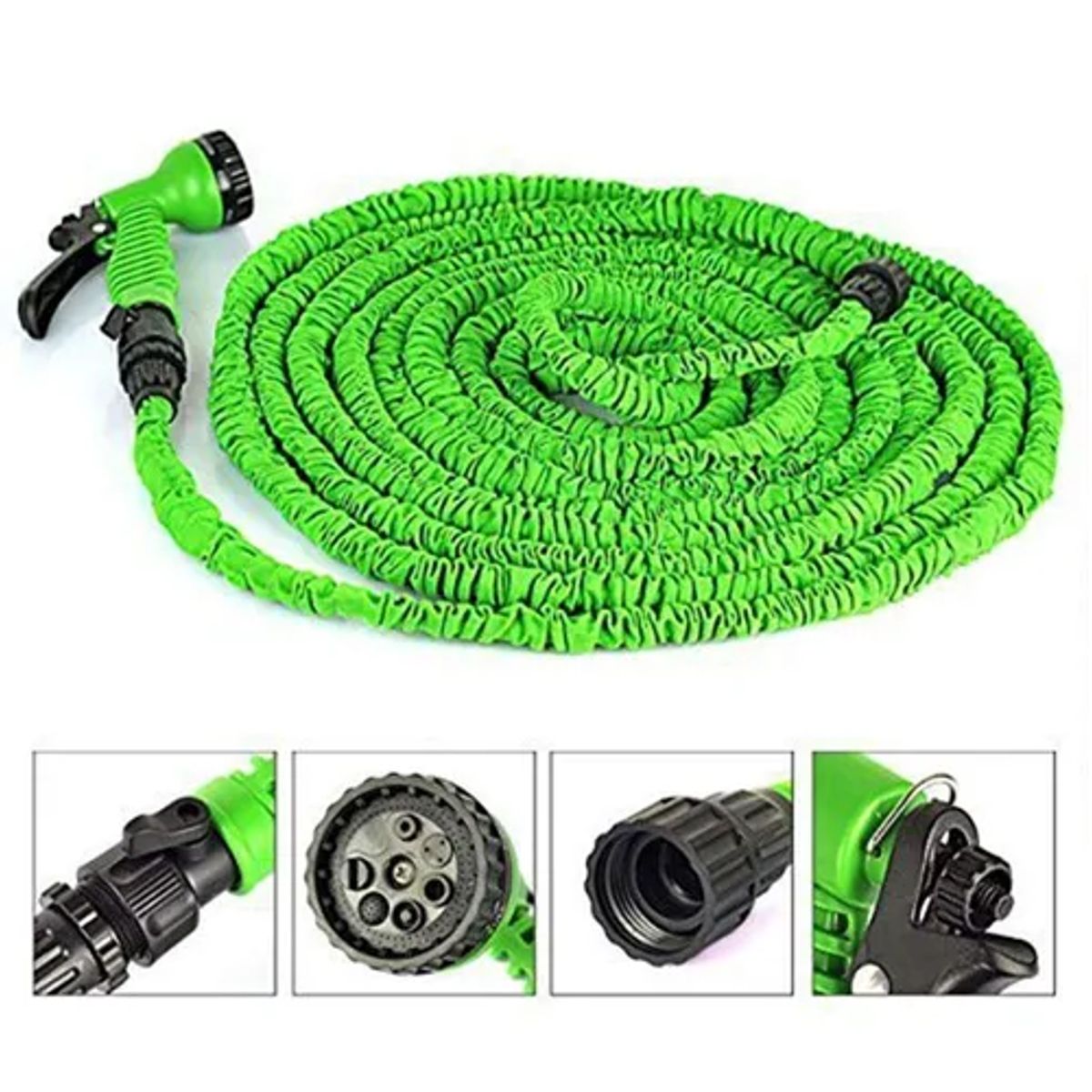 GENERICO - Manguera Retráctil Expandible Jardín Magic Hose 30 Mts. Verde lima.