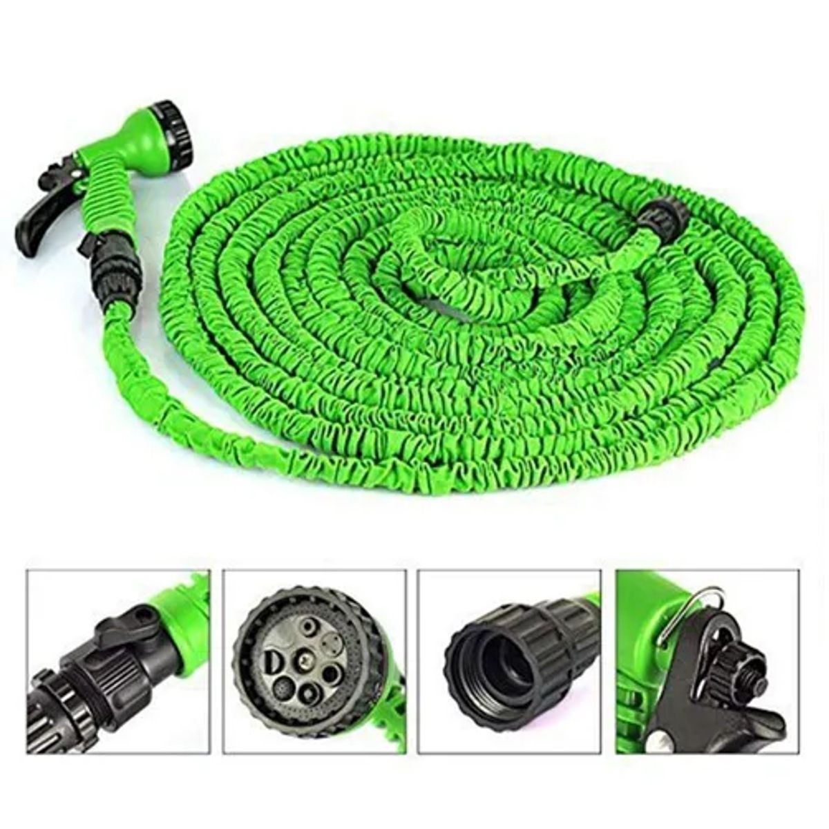 GENERICO - Manguera Retráctil Expandible Jardín Magic Hose 30 Mts. Verde lima.
