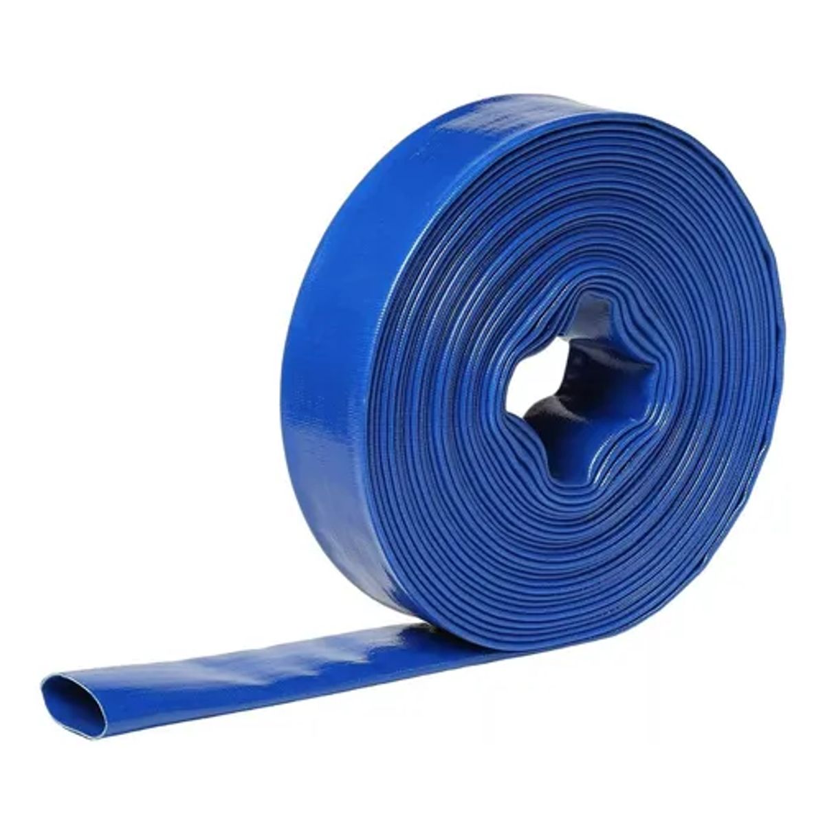 GENERICO - Manguera Plana Layflat 2 Pulgadas 4 Bar Rollo 50 Metros Azul