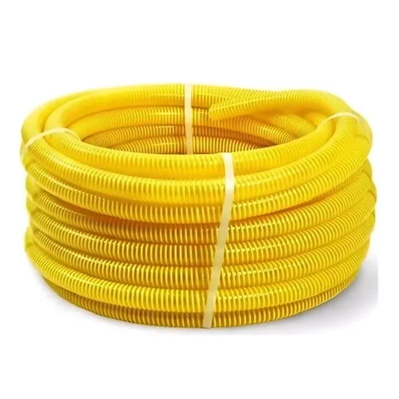 GENERICO - Manguera Succión Bomba 2 Pulgadas Rollo 5 Mts Motobomba Amarillo
