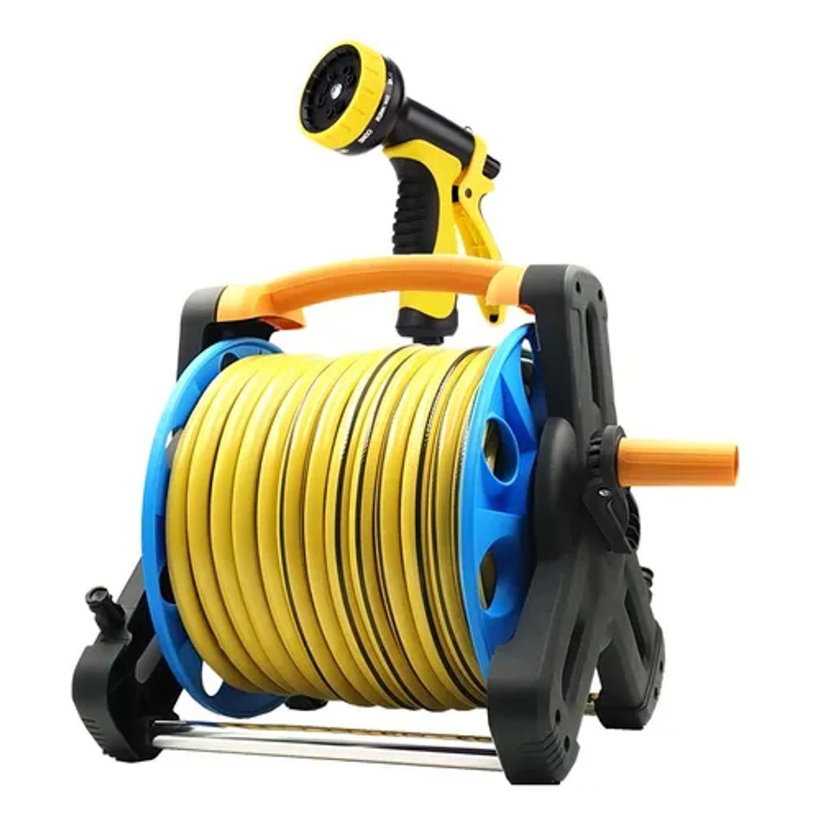 GENERICO - Manguera Retráctil Carrete Y Pulverizador Accesorio Jardín Color Negro