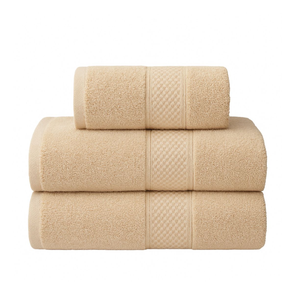 GARSIL - Pack De 3 Toallas De Baño y mano de Algodon Beige