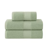 Pack De 3 Toallas De Baño y mano de Algodon Verde