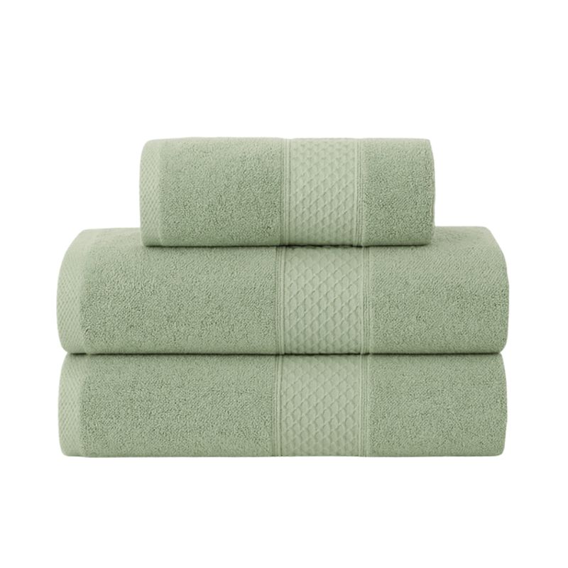 GARSIL - Pack De 3 Toallas De Baño y mano de Algodon Verde