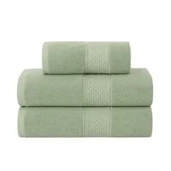 GARSIL - Pack De 3 Toallas De Baño y mano de Algodon Verde
