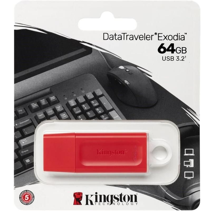 FUJITEL - Pendrive USB Kingson DT Exodia M 32 64GB - Rojo
