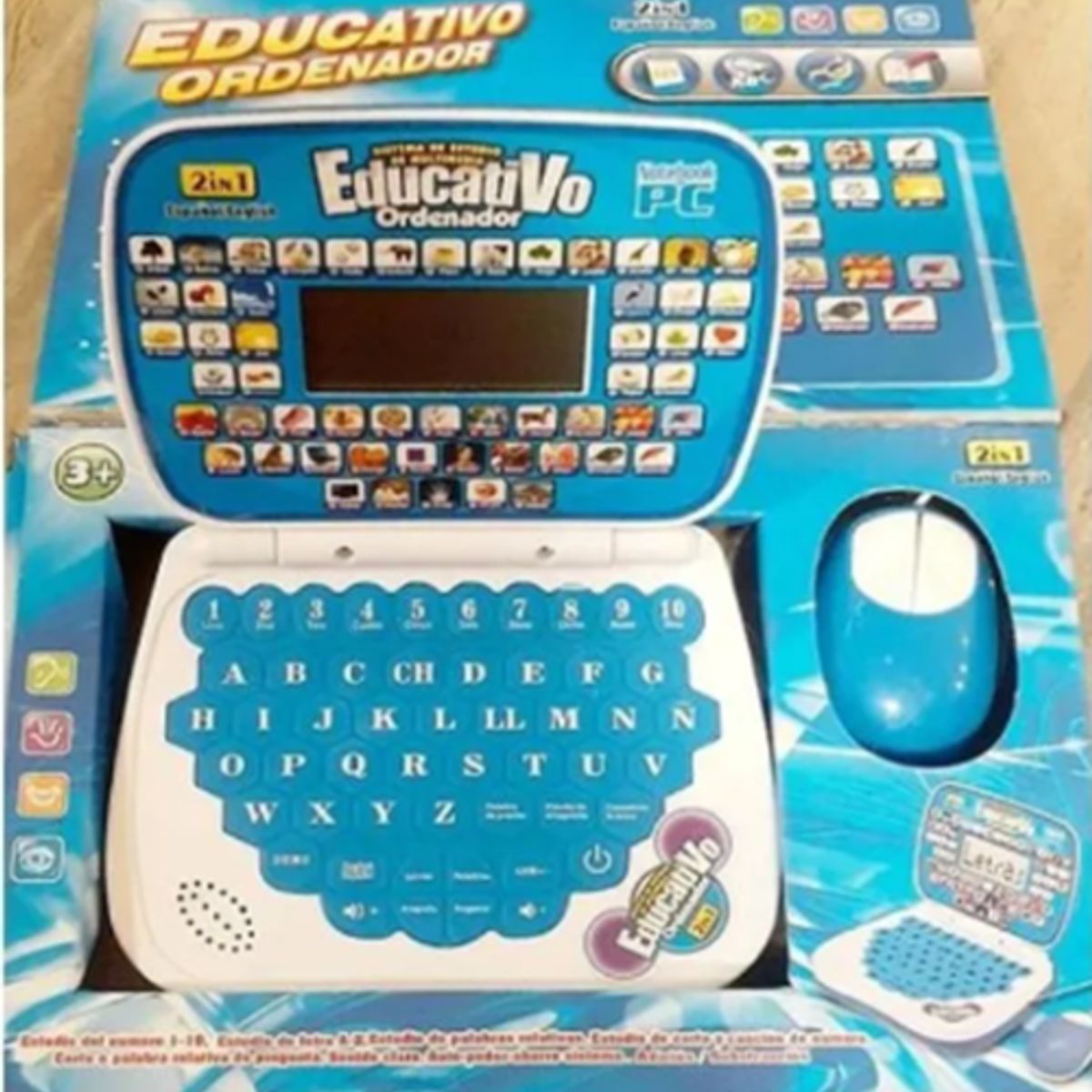 GENERICO - Computador Didáctico Interactivo Para Niñas Español-ingles Color Azul