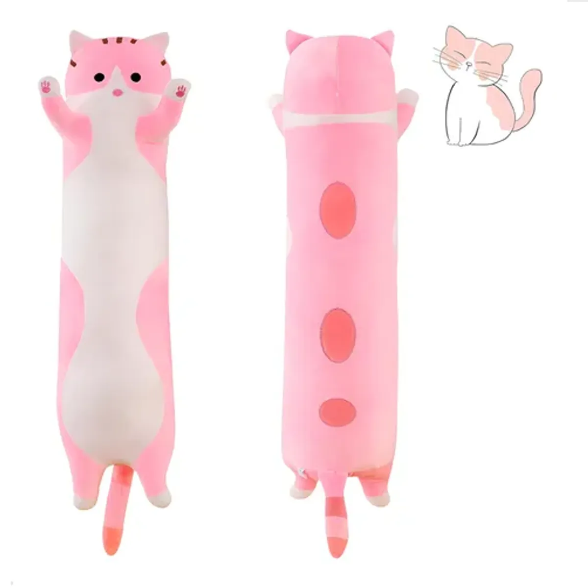 GENERICO - Peluche Gatitos Almohada Linda Muñeca Gato Juguetes 70 Cm Rosado