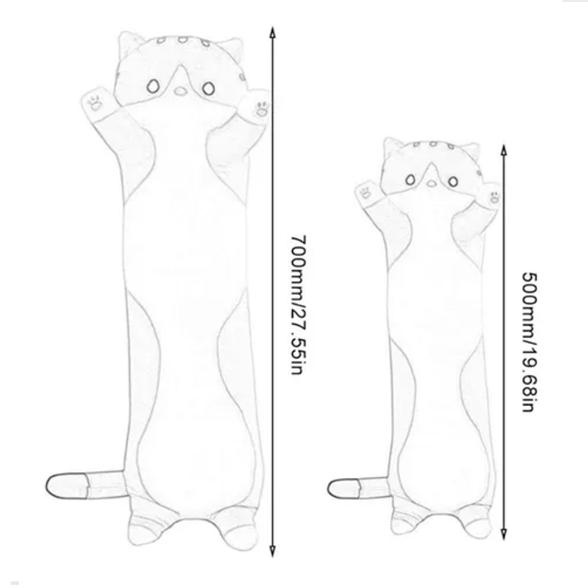 GENERICO - Peluche Gatitos Almohada Linda Muñeca Gato Juguetes 70 Cm Rosado