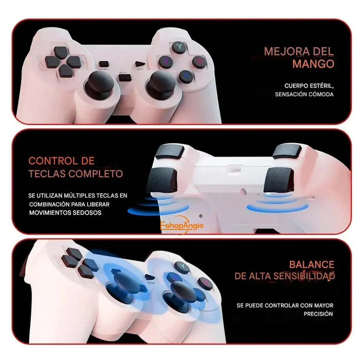 GENERICO - Proyector HY300 + consola de juegos de codigo+2 controles inalambricos