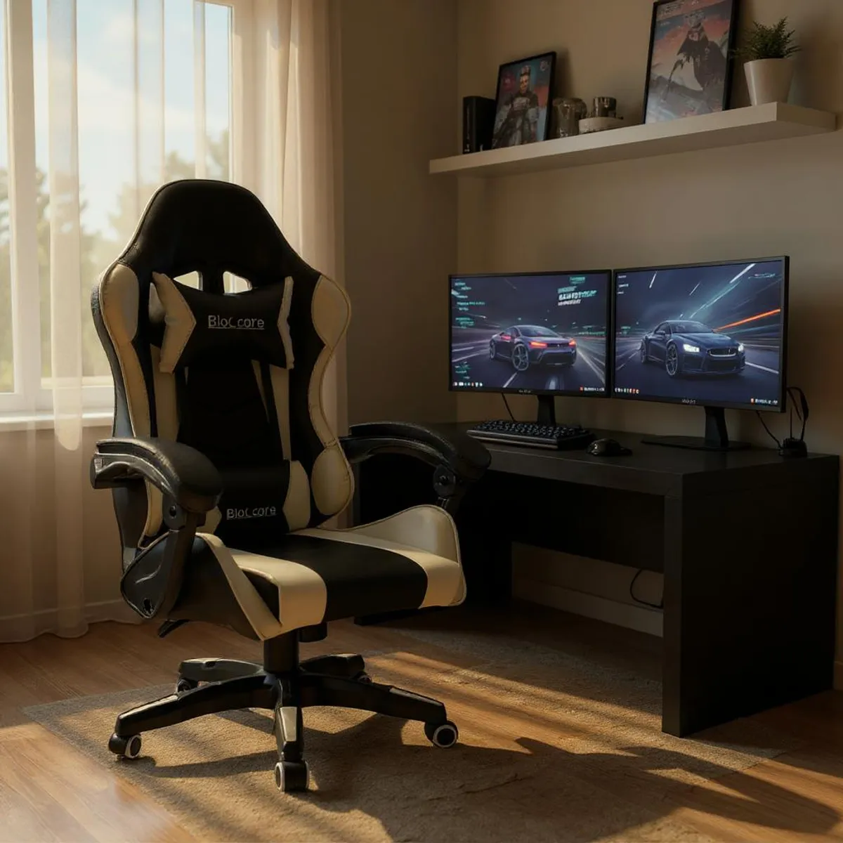 BLOCCARE - Silla Gamer Reclinable Bloccare - Color Blanco