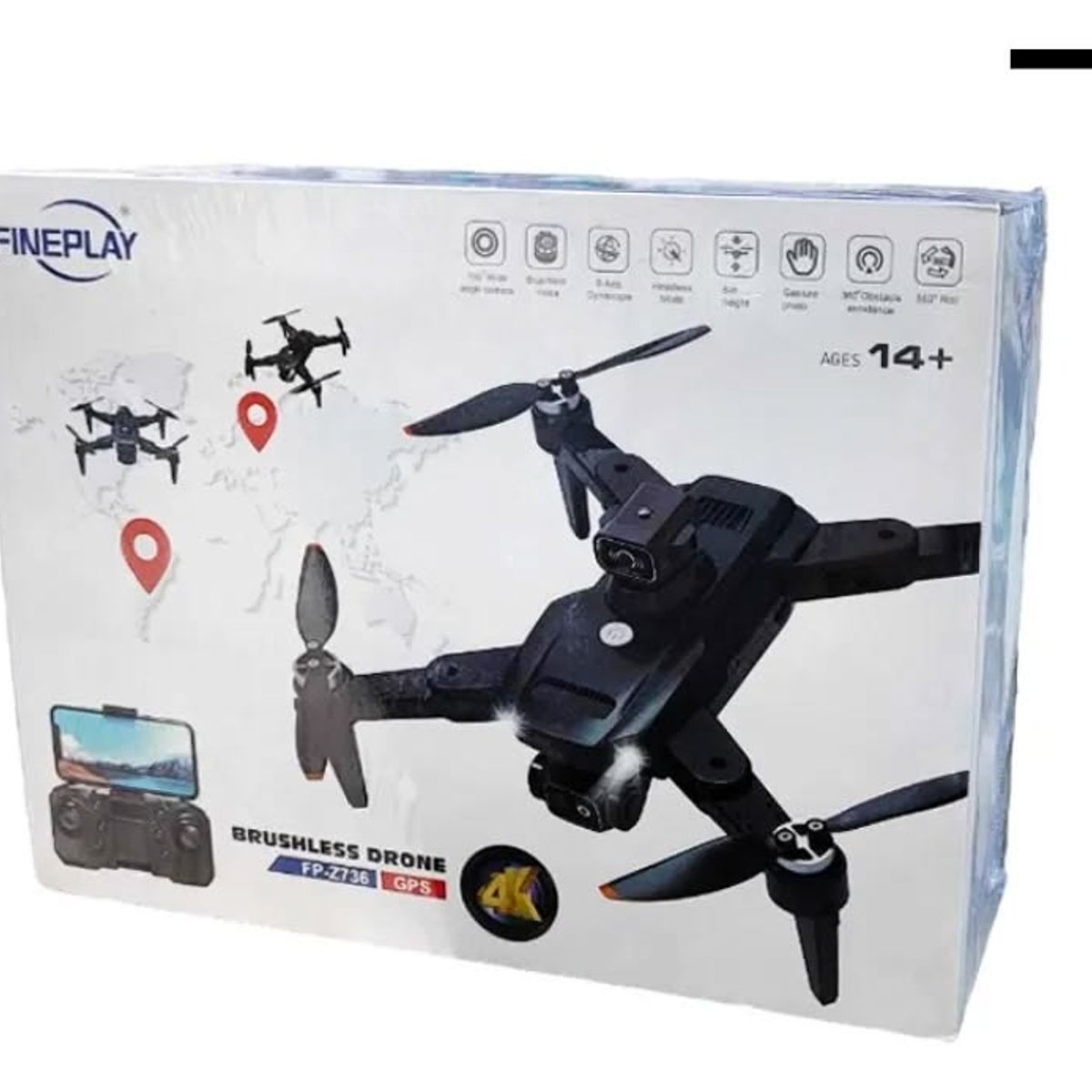 GENERICO - Drone FP-Z736 1 bateria 3.7V  2000 mha + bolso 30x26x6 cm