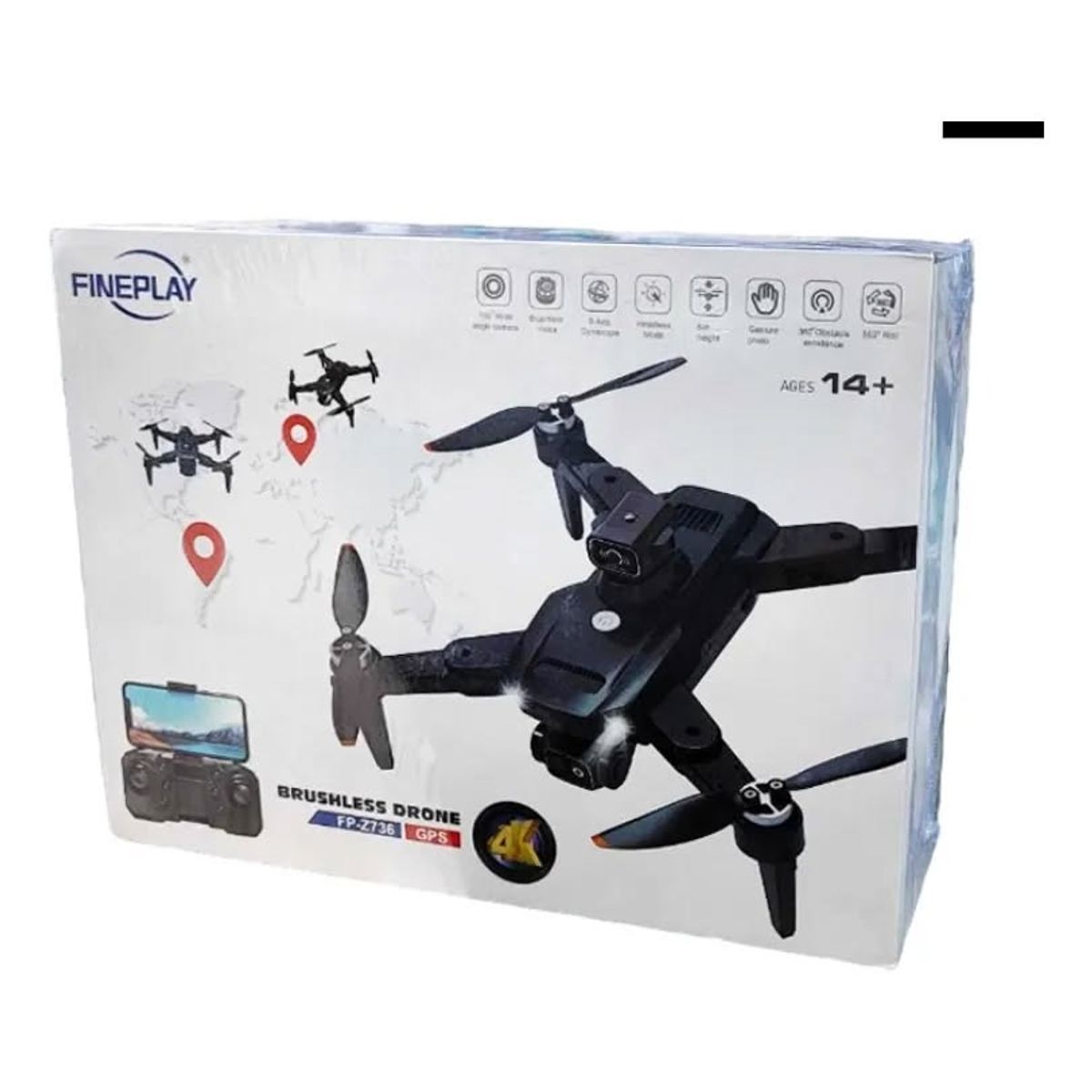 GENERICO - Drone FP-Z736 1 bateria 3.7V  2000 mha + bolso 30x26x6 cm
