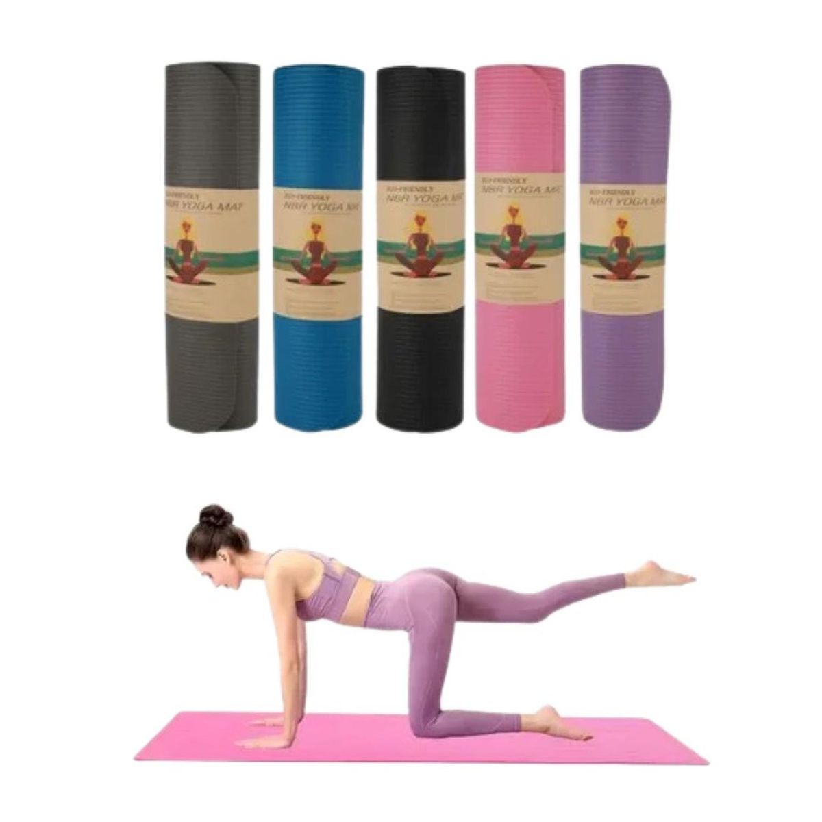 FOUR - Mat de Yoga o Pilates 8 mm Antideslizante – Doble Cara