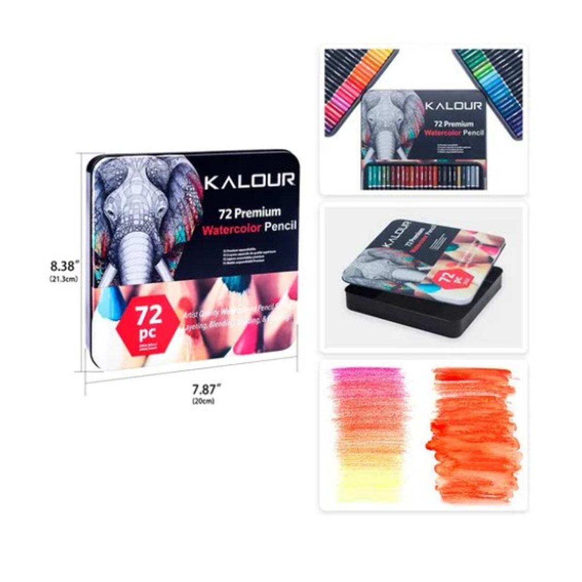 ESHOPANGIE - Set 72 Lapices Colores Arte Profesional Solubles En Agua