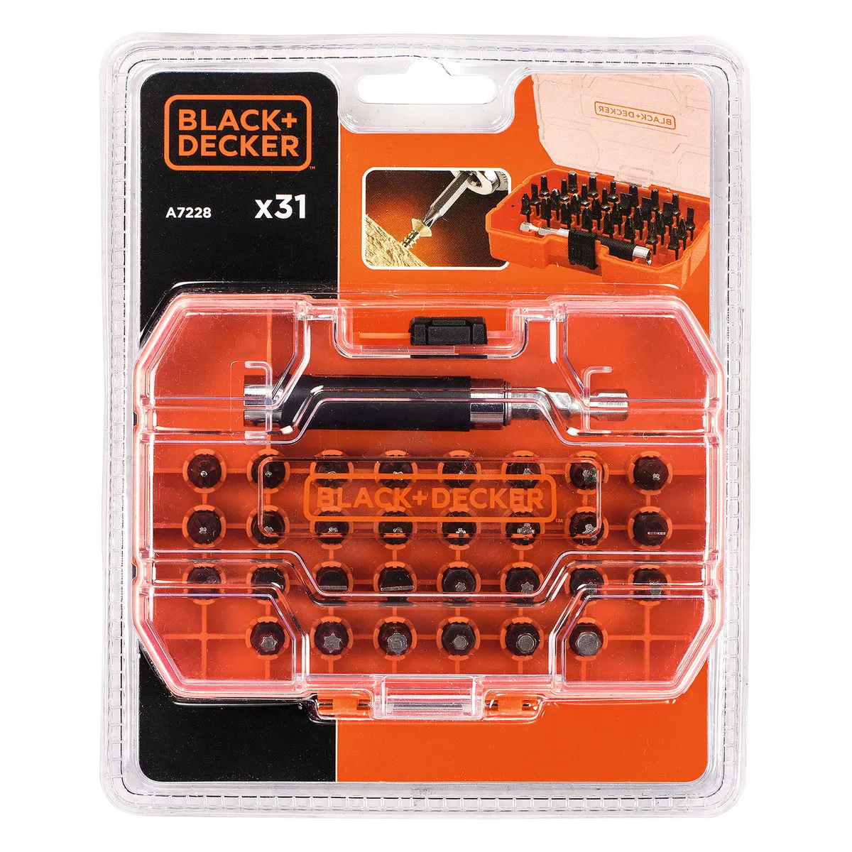 BLACK+DECKER - Set Atornillar 31 Piezas BLACK+DECKER A7228-XJ