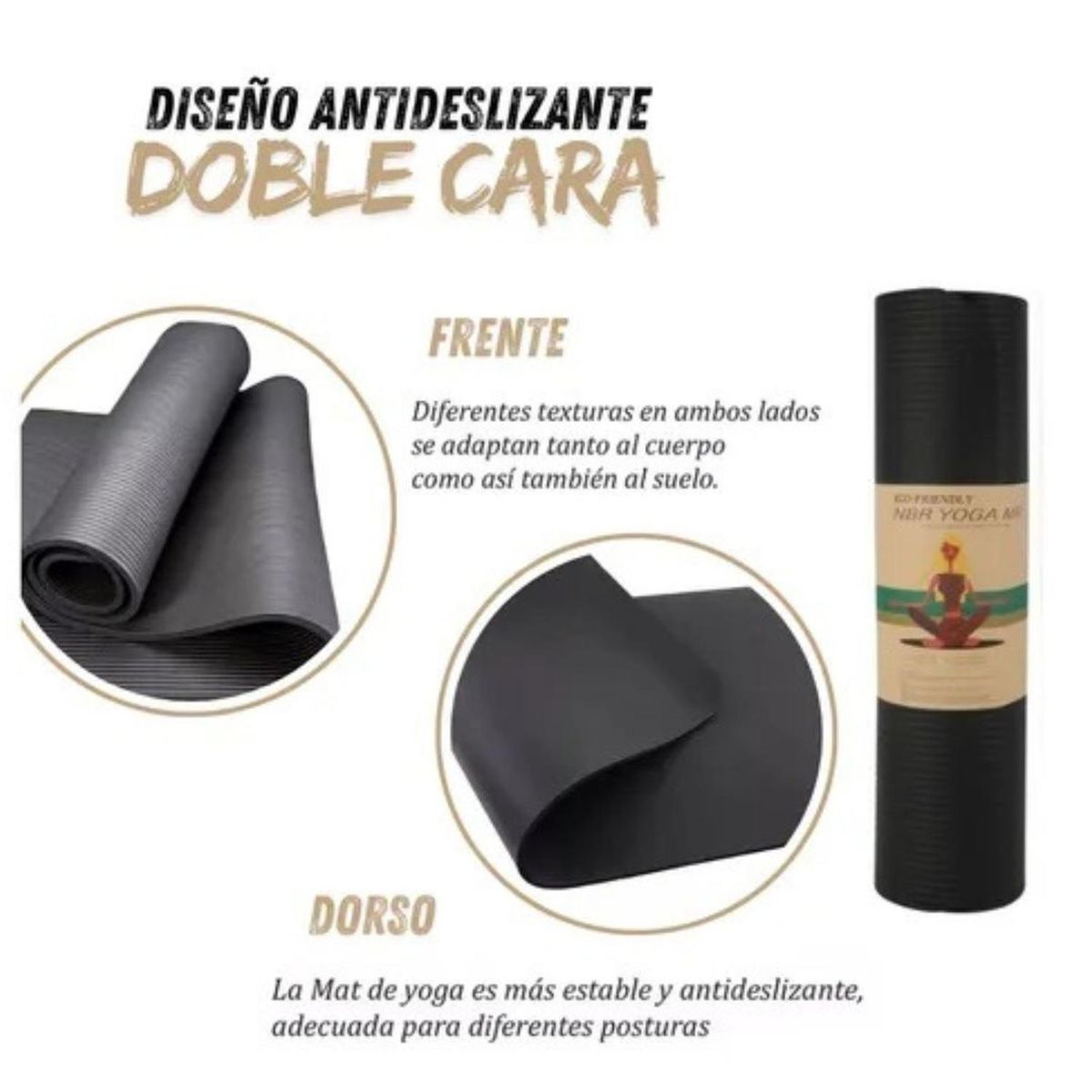 FOUR - Mat de Yoga 10mm NBR Antideslizante