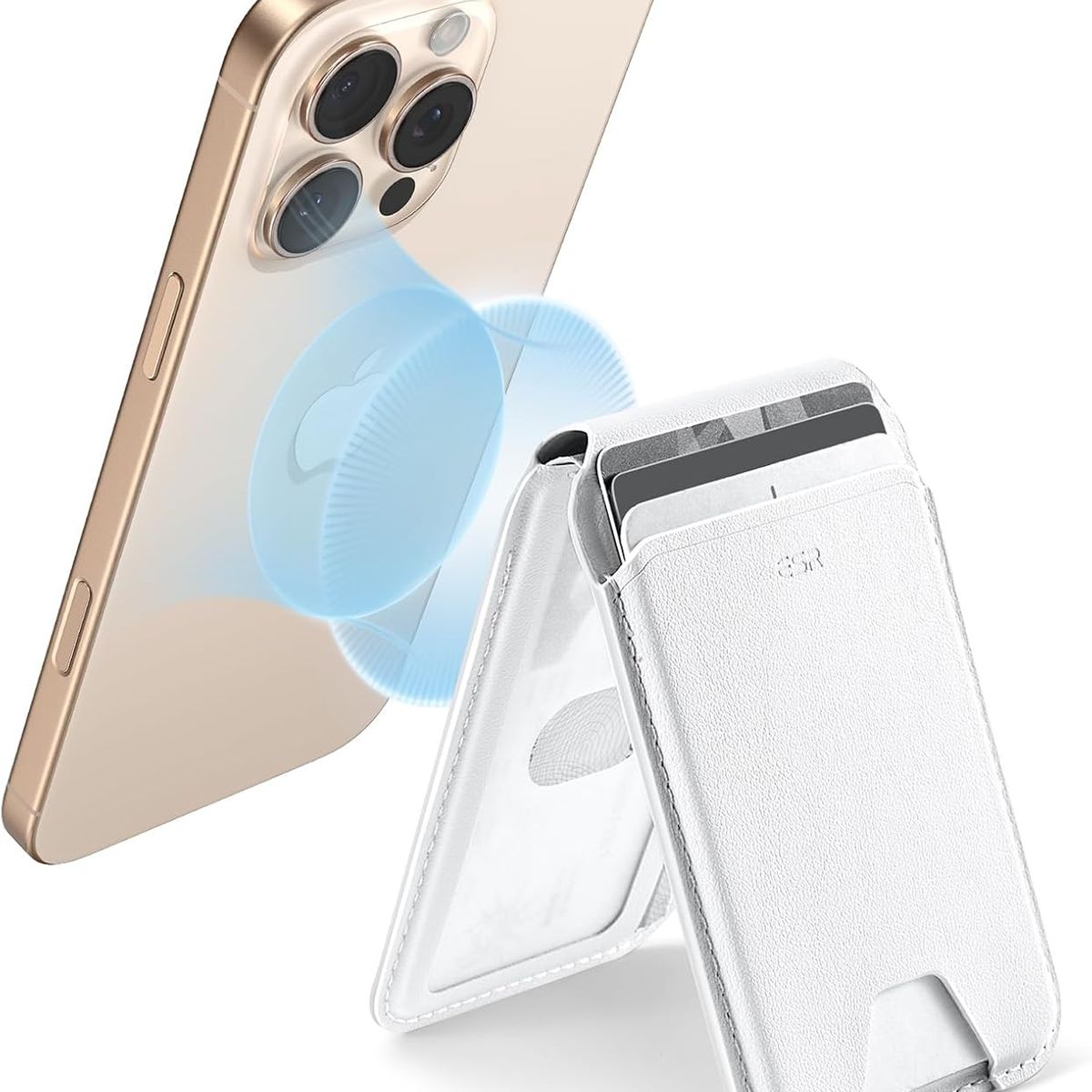 ESR - Tarjetero Magnético Para Iphone ESR Aura Wallet Stand Blanco