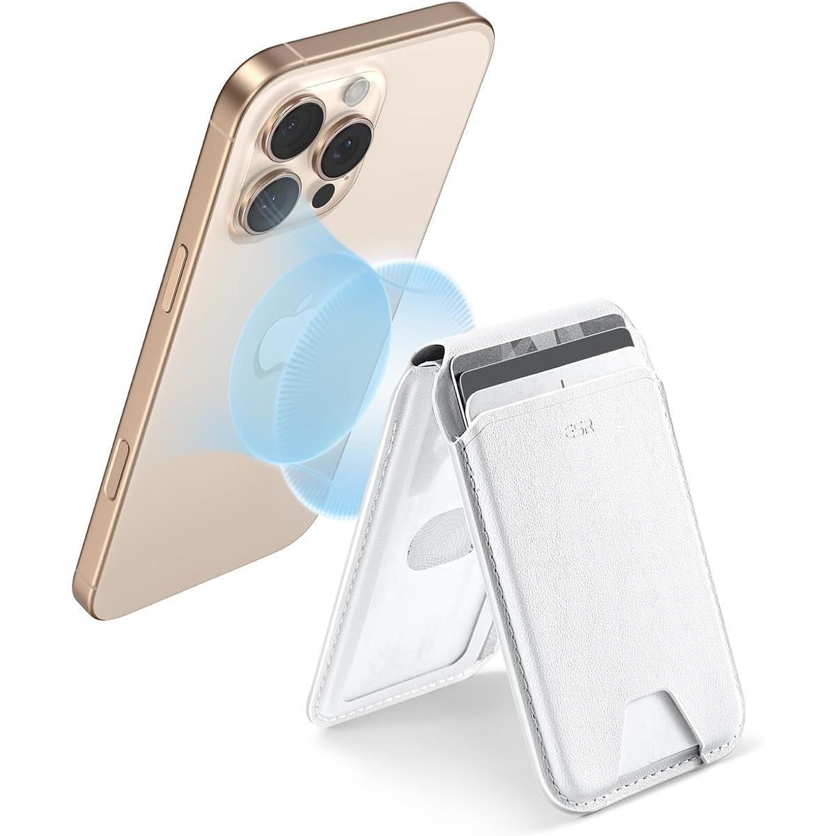ESR - Tarjetero Magnético Para Iphone ESR Aura Wallet Stand Blanco
