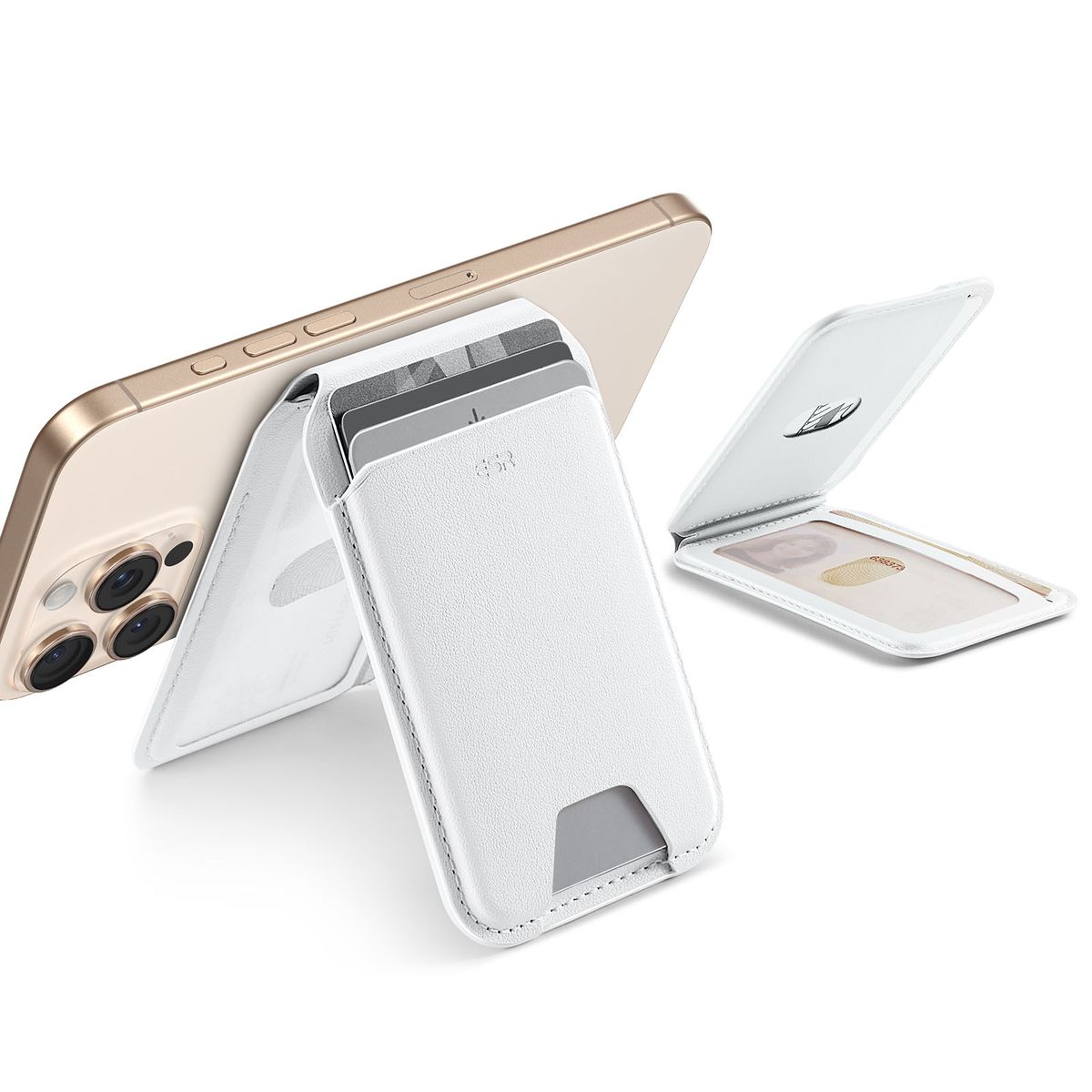 ESR - Tarjetero Magnético Para Iphone ESR Aura Wallet Stand Blanco