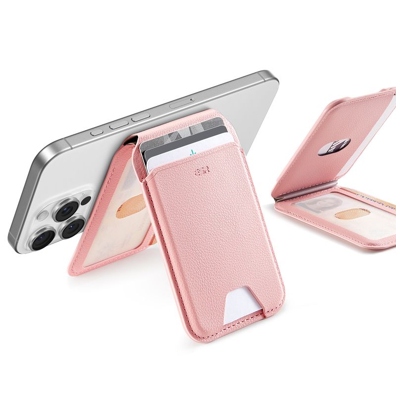 ESR - Tarjetero Magnético Para Iphone ESR Aura Wallet Stand Rosado