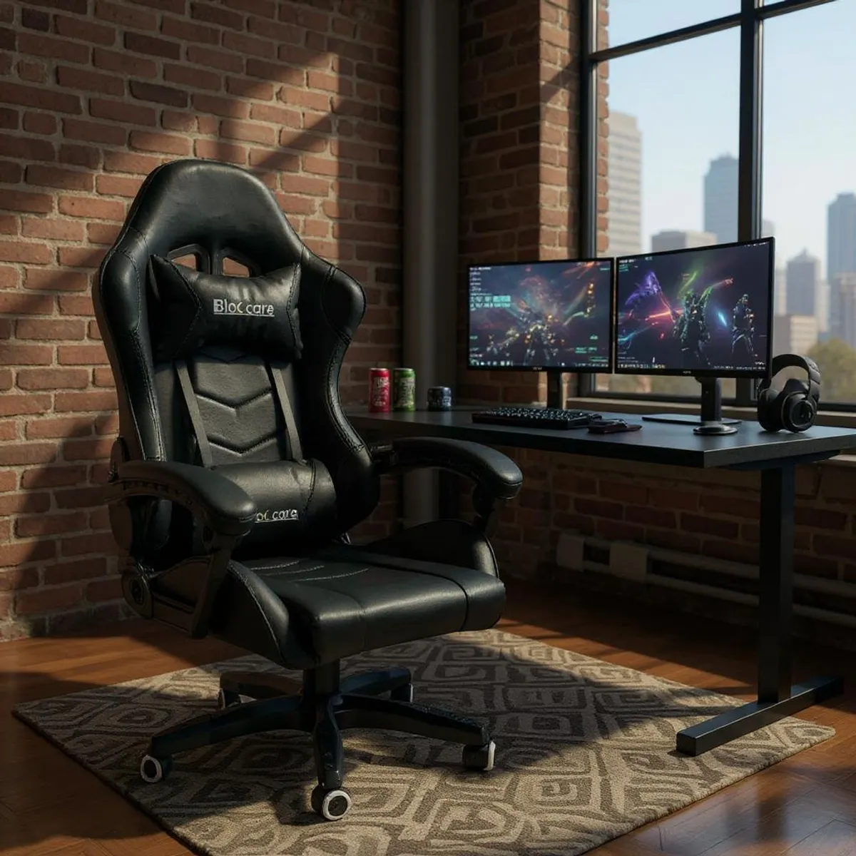 BLOCCARE - Silla Gamer Reclinable - Color Negro