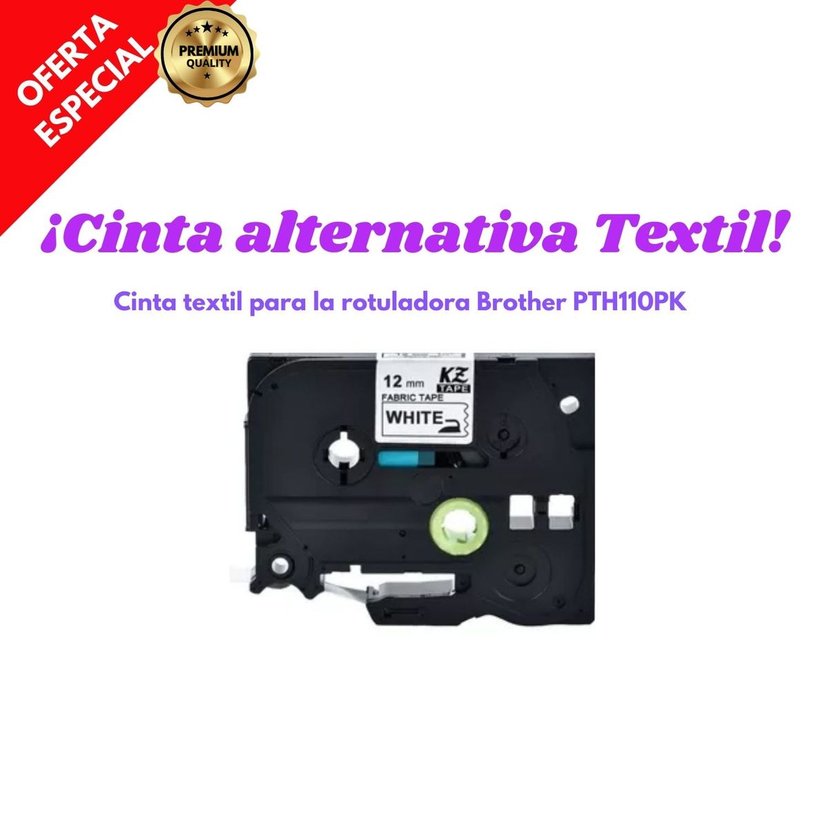 GENERICO - Cinta Alternativa para textil compatible con Rotuladora Brother