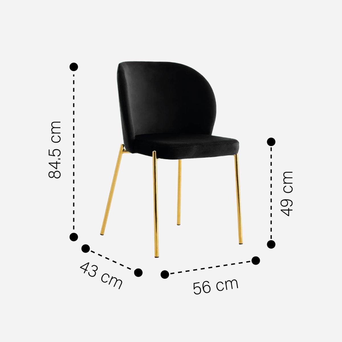 JAVIMATE - Pack 2 Sitiales Cartagena Gamuza Negro