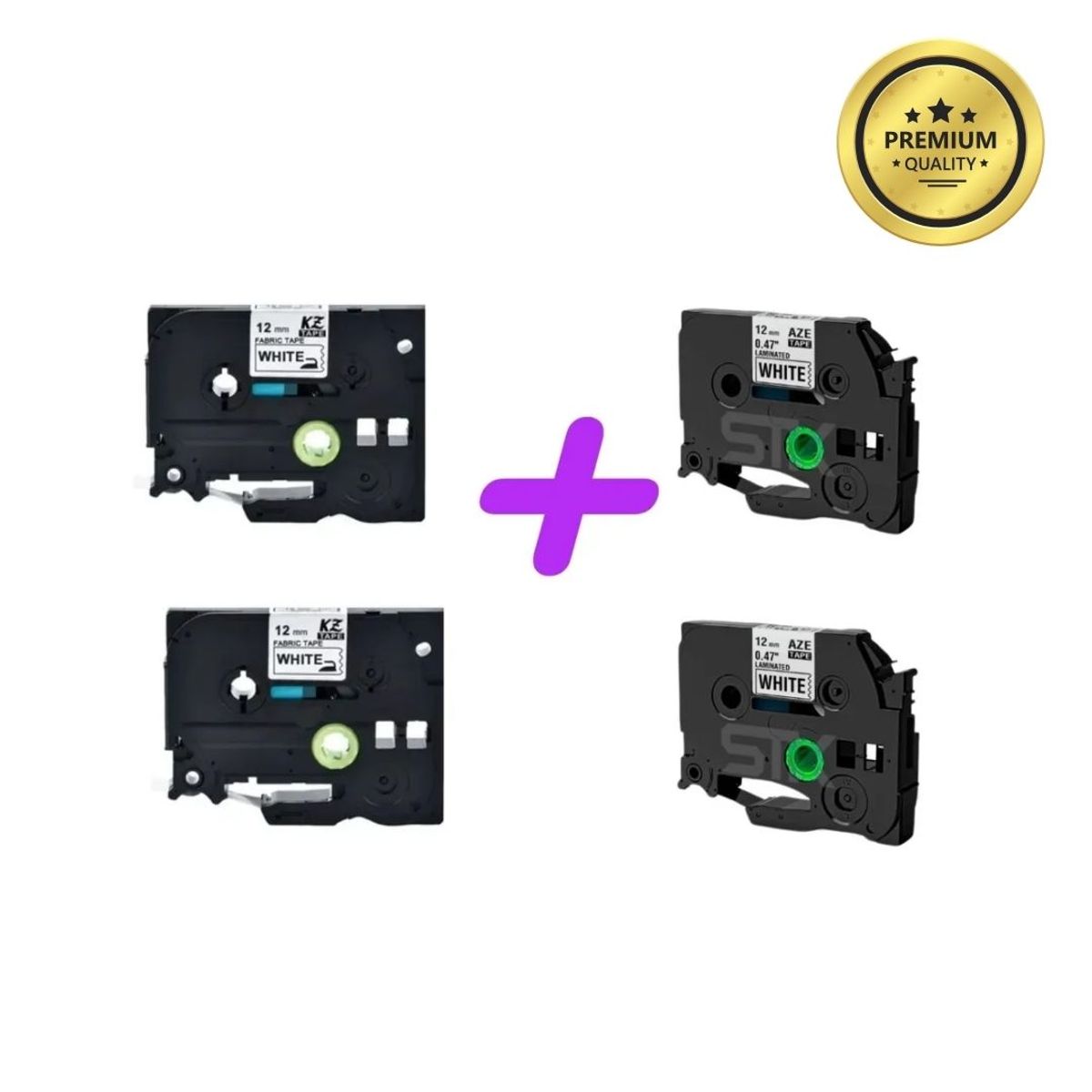 GENERICO - KIT Cintas Adhesivas y textiles Alternativas para Rotuladora Brother