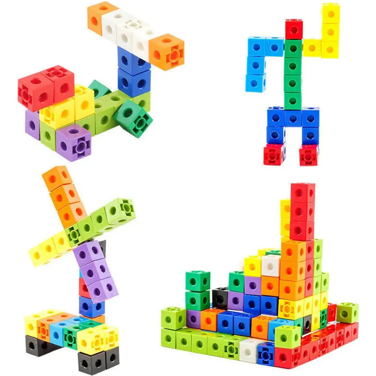 GENERICO - Cubos Didácticos Juegos Aprendizaje Multicolor 100 Piezas