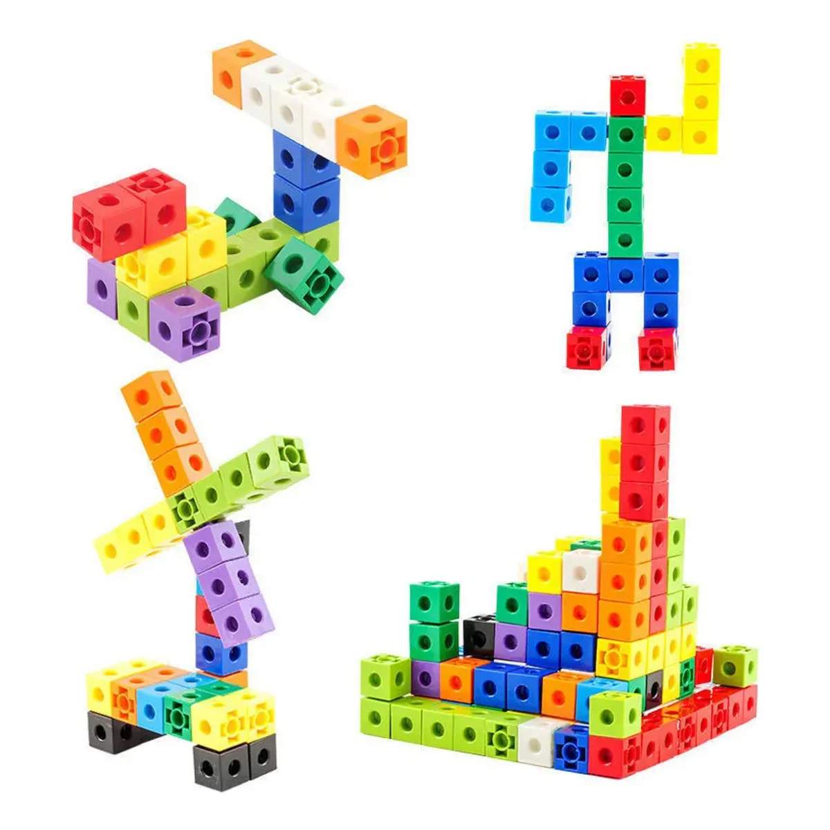 GENERICO - Cubos Didácticos Juegos Aprendizaje Multicolor 100 Piezas