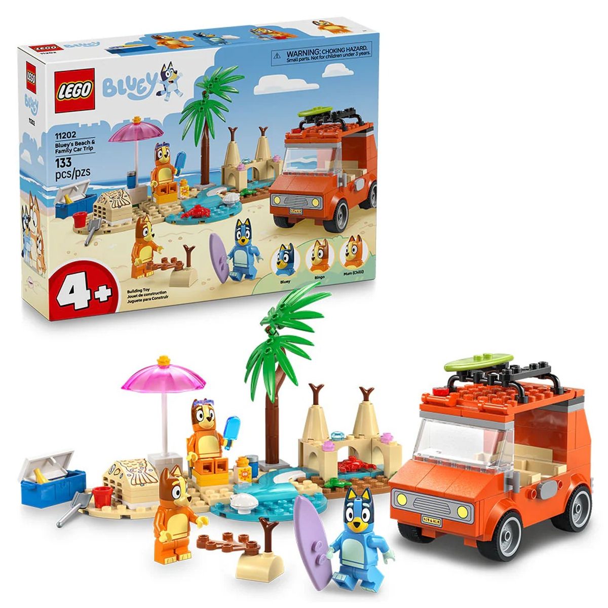 LEGO - LEGO Bluey Excursión Familiar a la Playa de Bluey - 11202