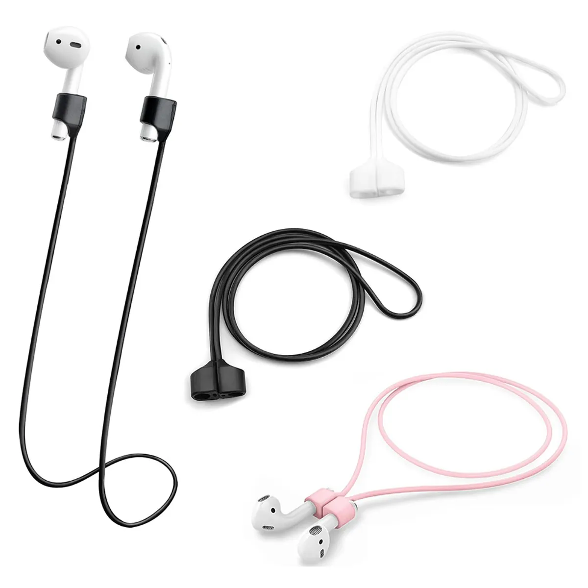 GENERICO - Cordón Colgante Para AirPods Magnético Negro