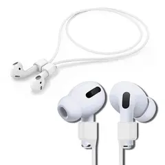 GENERICO - Cordón Colgante Para AirPods Magnético Blanco