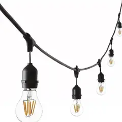 GENERICO - GUIRNALDA 10M CERTIFICADA CON AMPOLLETA TIPO EDISON 4W